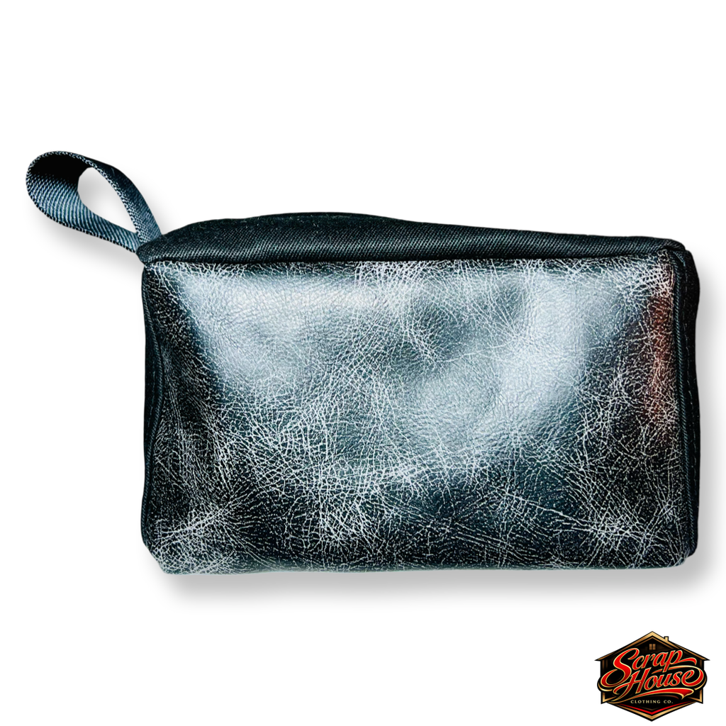 Distressed Black Crossbody Bag