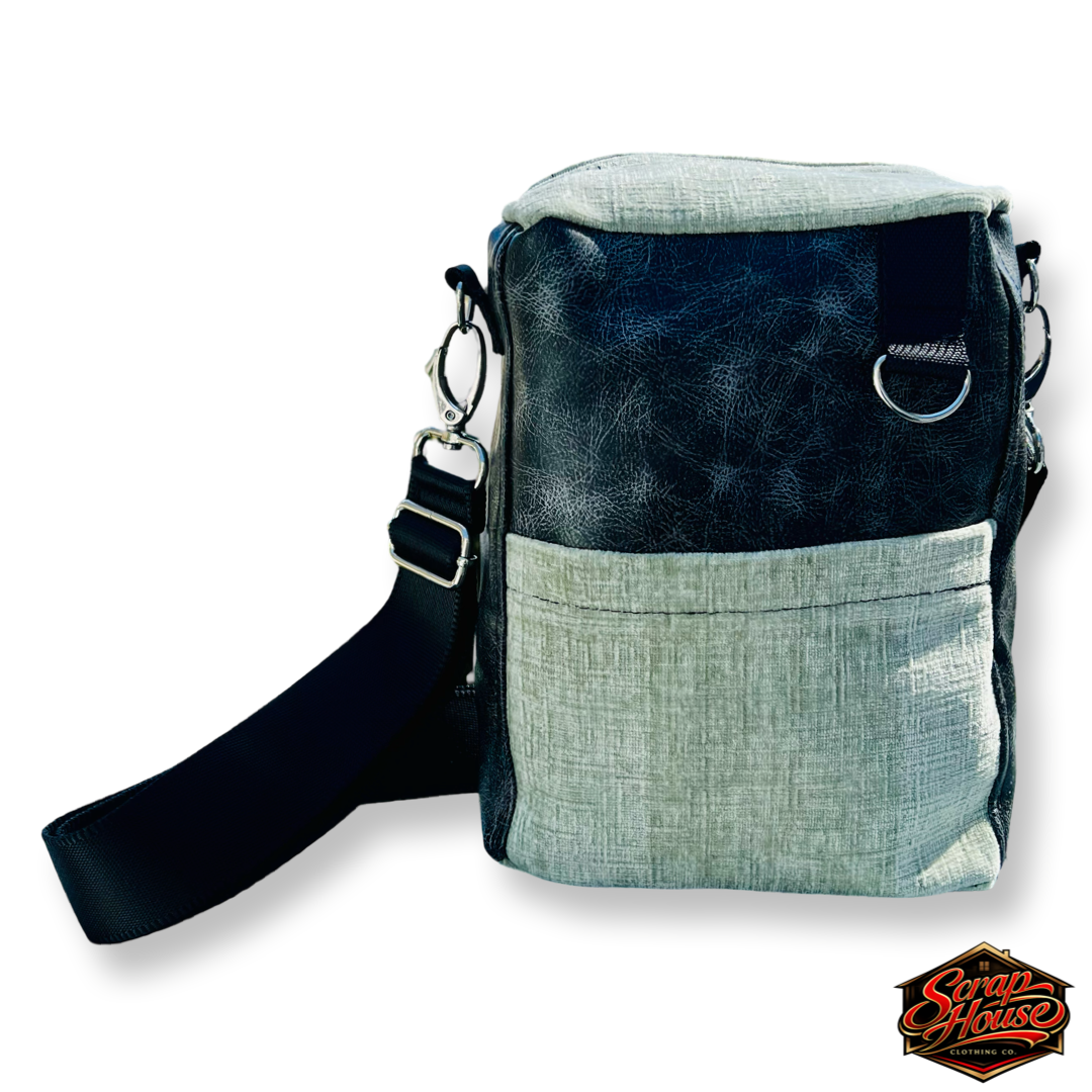 Distressed Black Mini Crossbody Bag